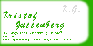 kristof guttenberg business card